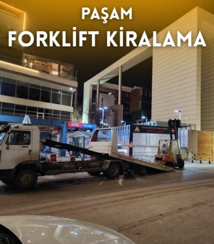Ümitköy kiralık forklift hizmeti veren Paşam Forklift Kiralama sahada çalışma